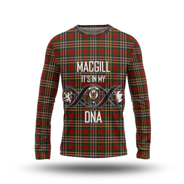 MacGill (MakGill) Tartan Long Sleeve T-Shirt with Family Crest DNA In Me Style Unisex - Tartan Vibes Clothing