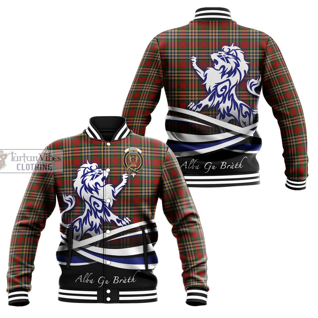 MacGill (MakGill) Tartan Baseball Jacket with Alba Gu Brath Regal Lion Emblem Unisex - Tartan Vibes Clothing