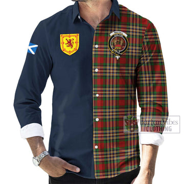 MacGill (MakGill) Tartan Long Sleeve Button Shirt Alba with Scottish Lion Royal Arm Half Style Men's Shirt - Tartan Vibes Clothing