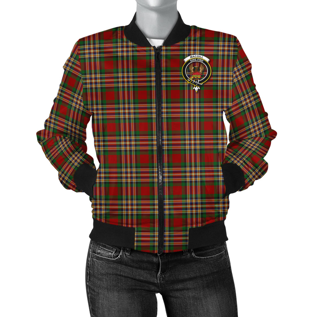 MacGill (MakGill) Tartan Bomber Jacket with Family Crest - Tartan Vibes Clothing