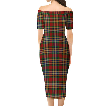 MacGill (MakGill) Tartan Off Shoulder Lady Dress - Tartan Vibes Clothing
