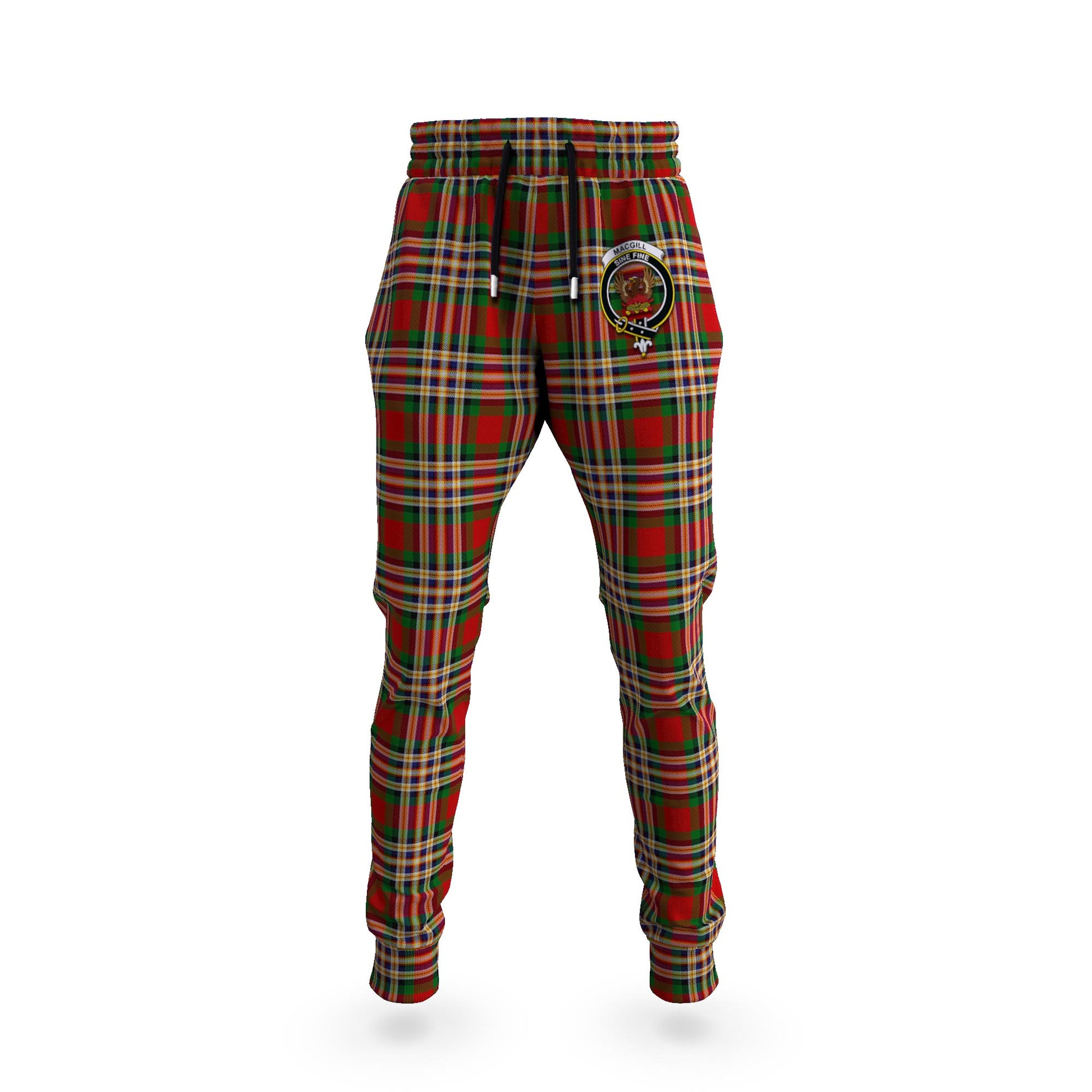 MacGill (MakGill) Tartan Joggers Pants with Family Crest 5XL - Tartan Vibes Clothing