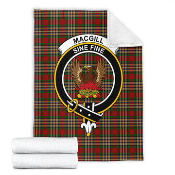 MacGill (MakGill) Tartan Blanket with Family Crest - Tartan Vibes Clothing