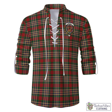 MacGill (MakGill) Tartan Men's Scottish Traditional Jacobite Ghillie Kilt Shirt with Family Crest - Tartan Vibes Clothing