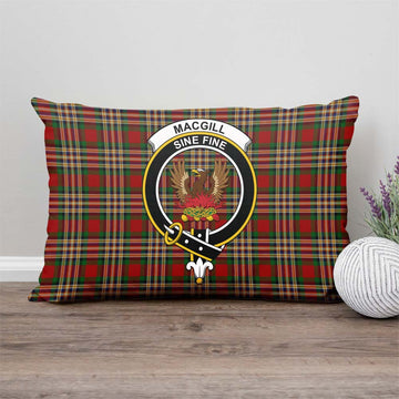 MacGill (MakGill) Tartan Pillow Cover with Family Crest - Tartan Vibes Clothing