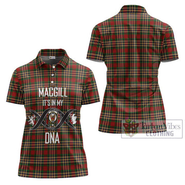MacGill (MakGill) Tartan Women's Polo Shirt with Family Crest DNA In Me Style - Tartan Vibes Clothing