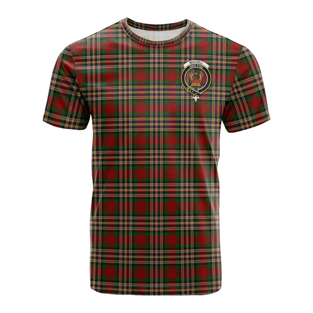 MacGill (MakGill) Tartan T-Shirt with Family Crest - Tartan Vibes Clothing
