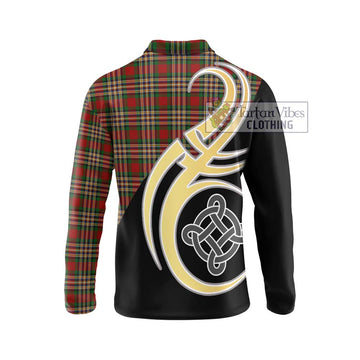 MacGill (MakGill) Tartan Long Sleeve Polo Shirt with Family Crest and Celtic Symbol Style - Tartan Vibes Clothing