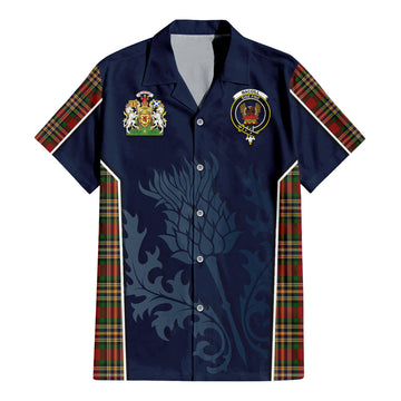 MacGill (MakGill) Tartan Hawaiian Shirt with Family Crest and Scottish Thistle Vibes Sport Style - Tartan Vibes Clothing