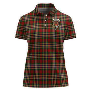 MacGill Tartan Polo Shirt with Family Crest For Women