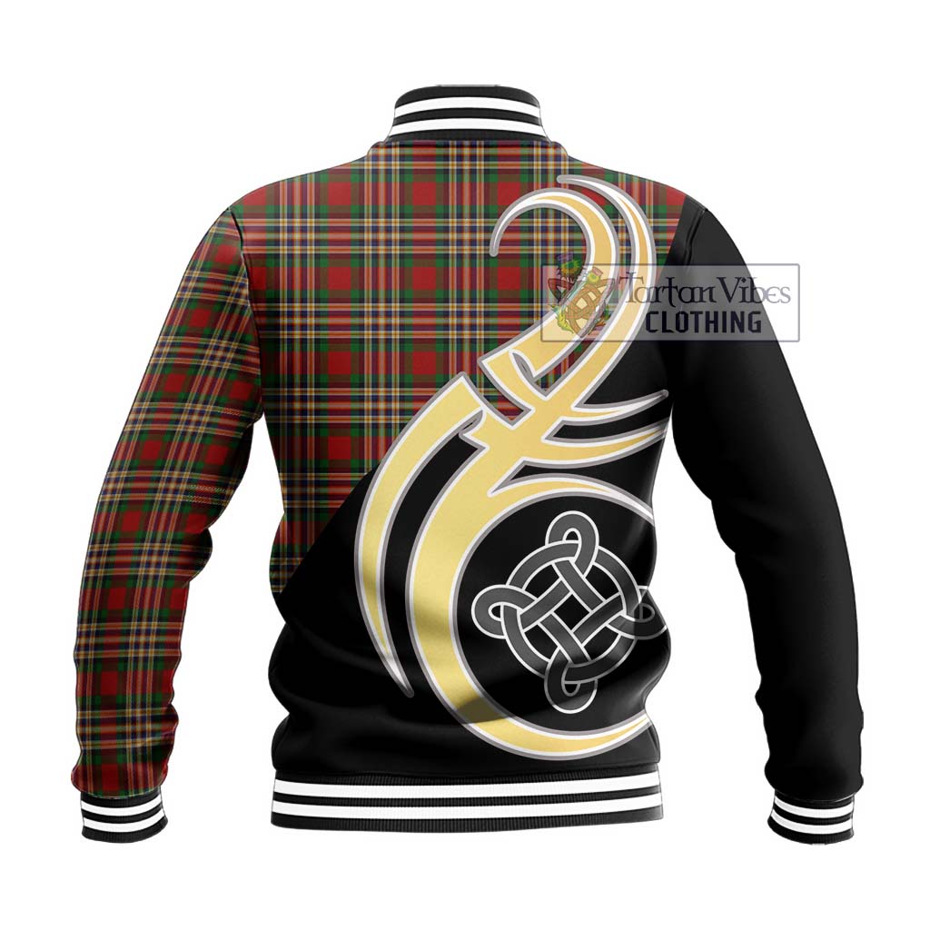 MacGill (MakGill) Tartan Baseball Jacket with Family Crest and Celtic Symbol Style - Tartan Vibes Clothing