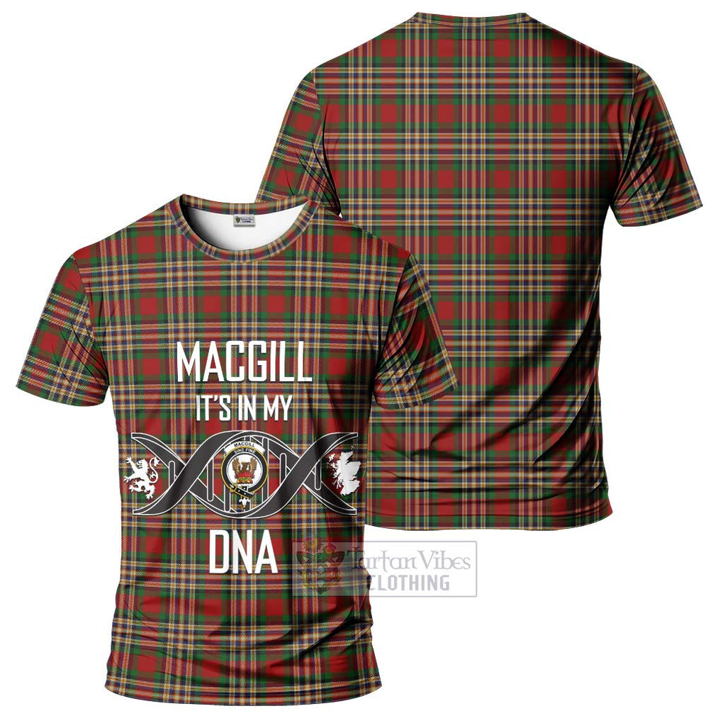 MacGill (MakGill) Tartan T-Shirt with Family Crest DNA In Me Style - Tartan Vibes Clothing