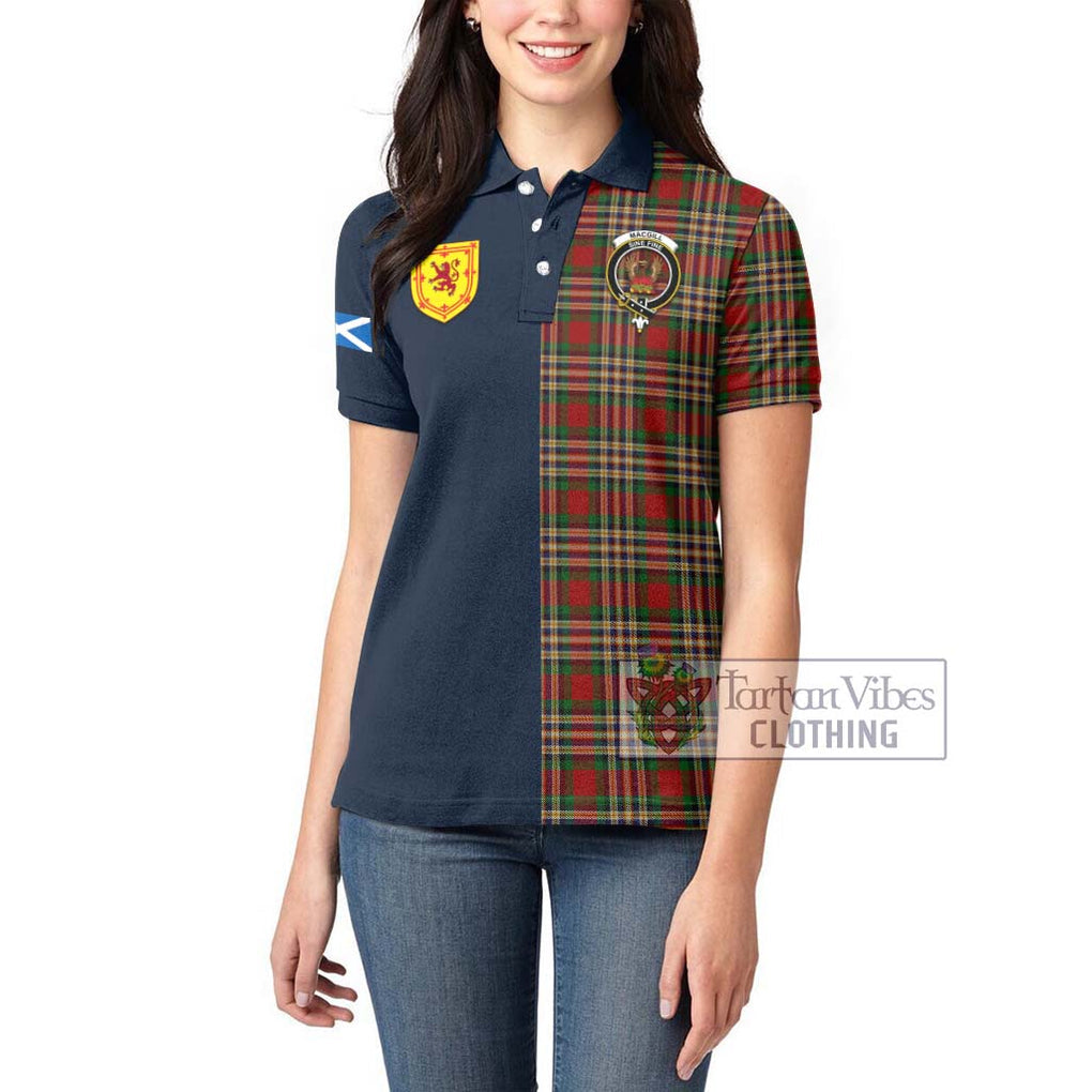 MacGill (MakGill) Tartan Women's Polo Shirt Alba with Scottish Lion Royal Arm Half Style - Tartan Vibes Clothing