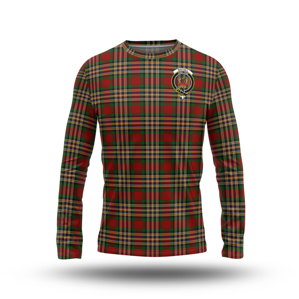MacGill (MakGill) Tartan Long Sleeve T-Shirt with Family Crest - Tartan Vibes Clothing