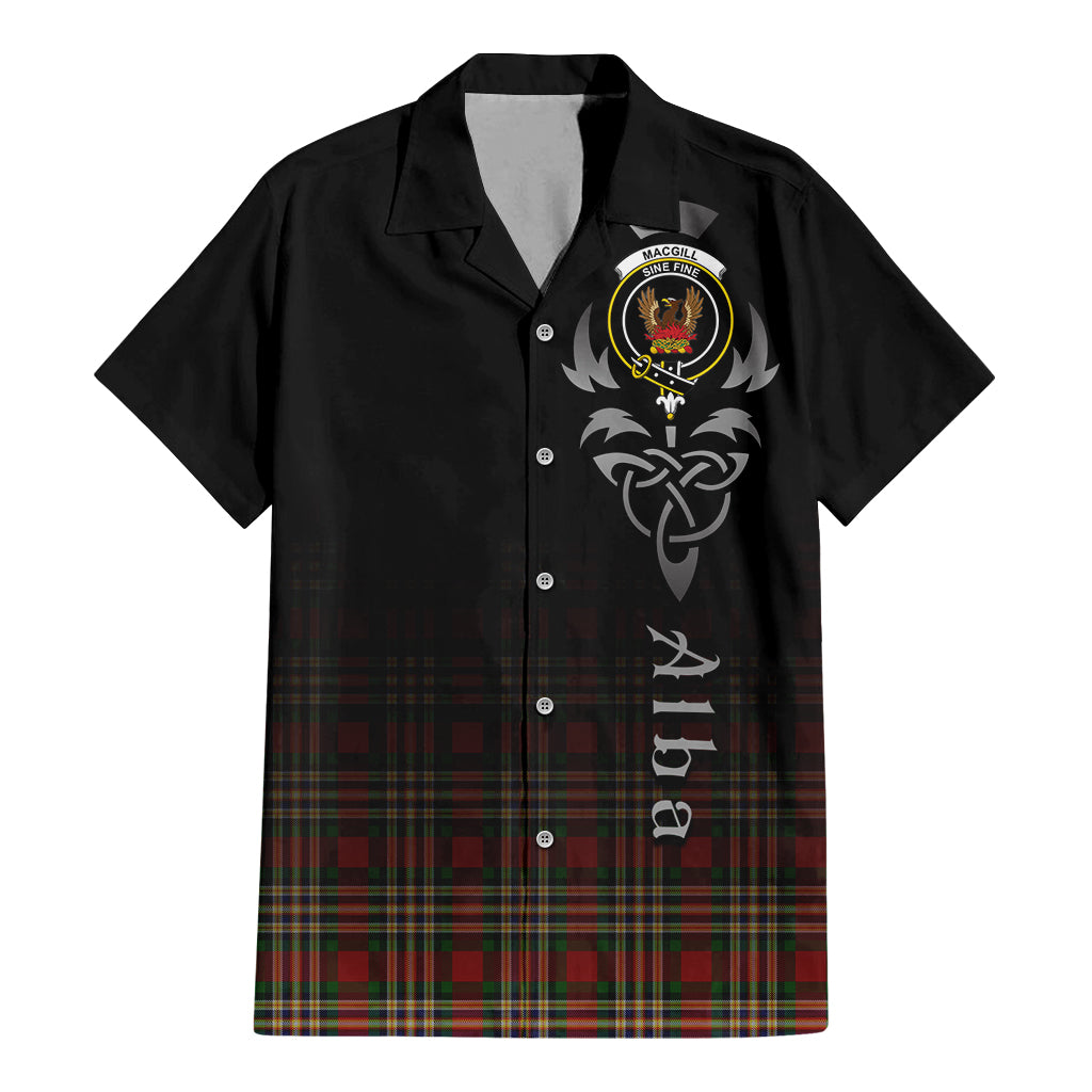 MacGill (MakGill) Tartan Hawaiian Shirt Shirt Featuring Alba Gu Brath Family Crest Celtic Inspired - Tartan Vibes Clothing