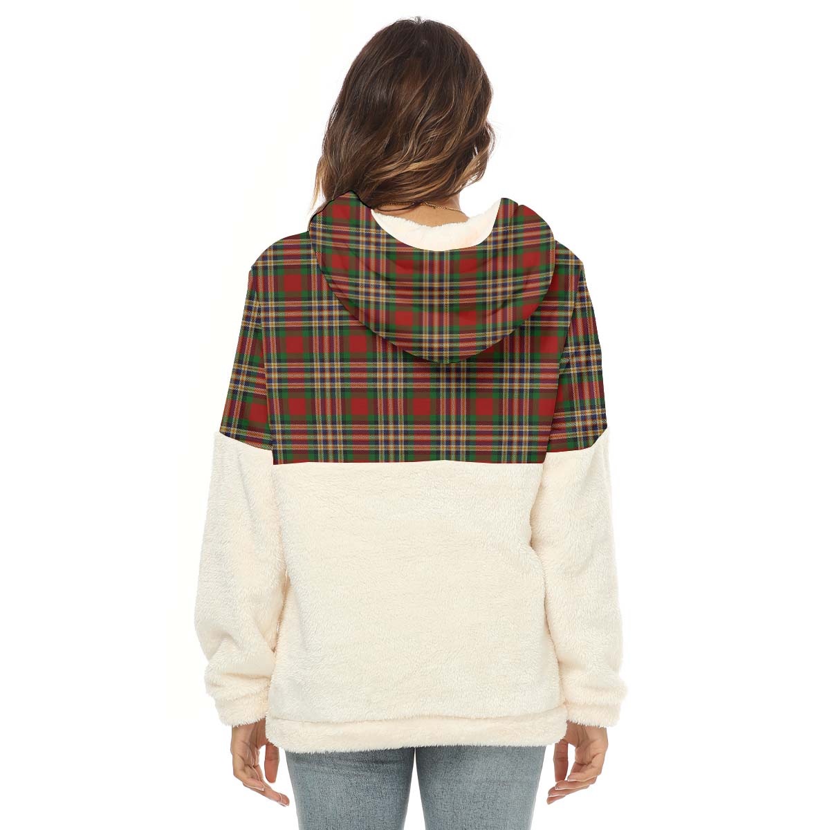 MacGill (MakGill) Tartan Half Style Women's Borg Fleece Hoodie with Half Zip - Tartan Vibes Clothing