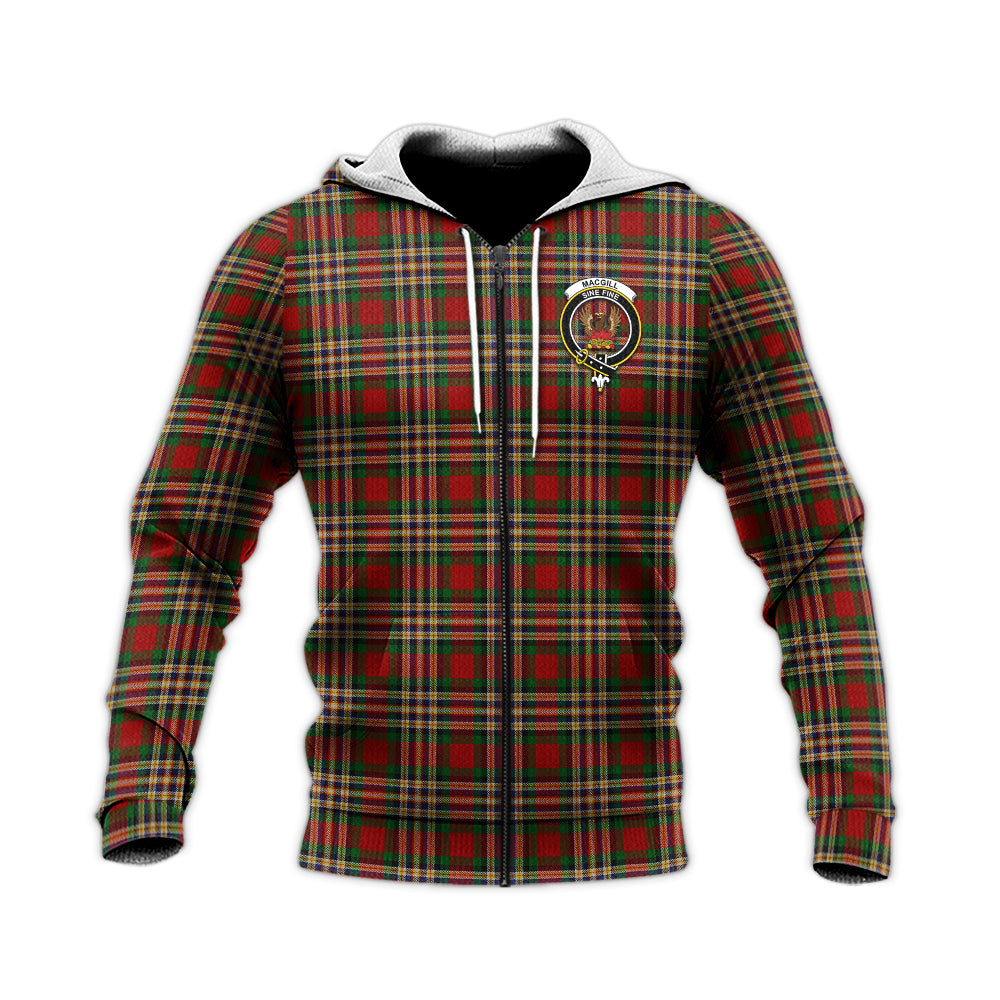 MacGill (MakGill) Tartan Knitted Hoodie with Family Crest Unisex Knitted Zip Hoodie - Tartan Vibes Clothing