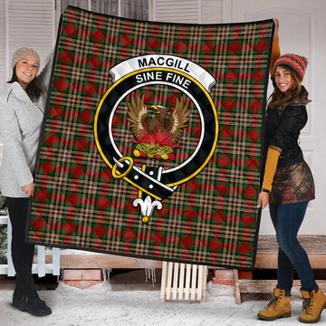 MacGill Tartan Quilt with Family Crest