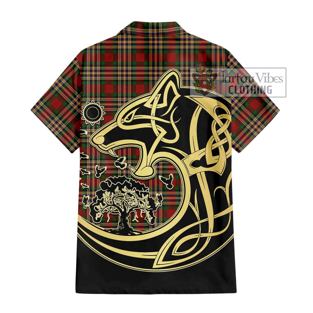 MacGill (MakGill) Tartan Hawaiian Shirt with Family Crest Celtic Wolf Style - Tartan Vibes Clothing
