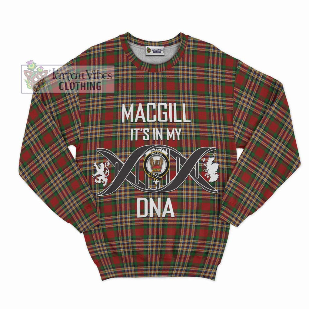 MacGill (MakGill) Tartan Sweatshirt with Family Crest DNA In Me Style - Tartan Vibes Clothing