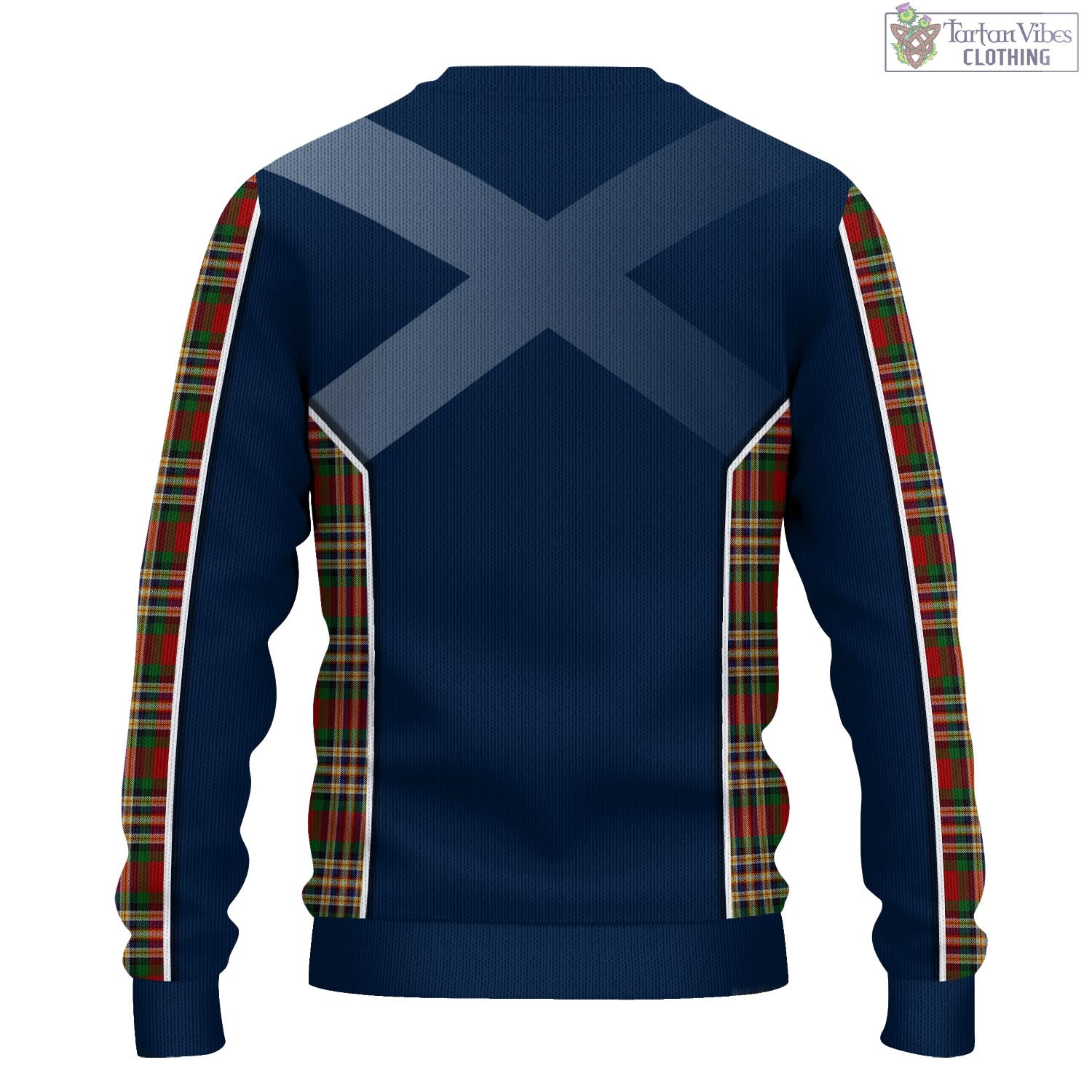 MacGill (MakGill) Tartan Knitted Sweatshirt with Family Crest and Scottish Thistle Vibes Sport Style - Tartan Vibes Clothing