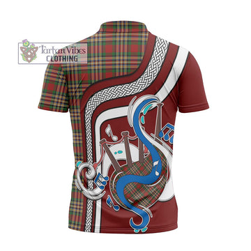 MacGill (MakGill) Tartan Zipper Polo Shirt with Epic Bagpipe Style