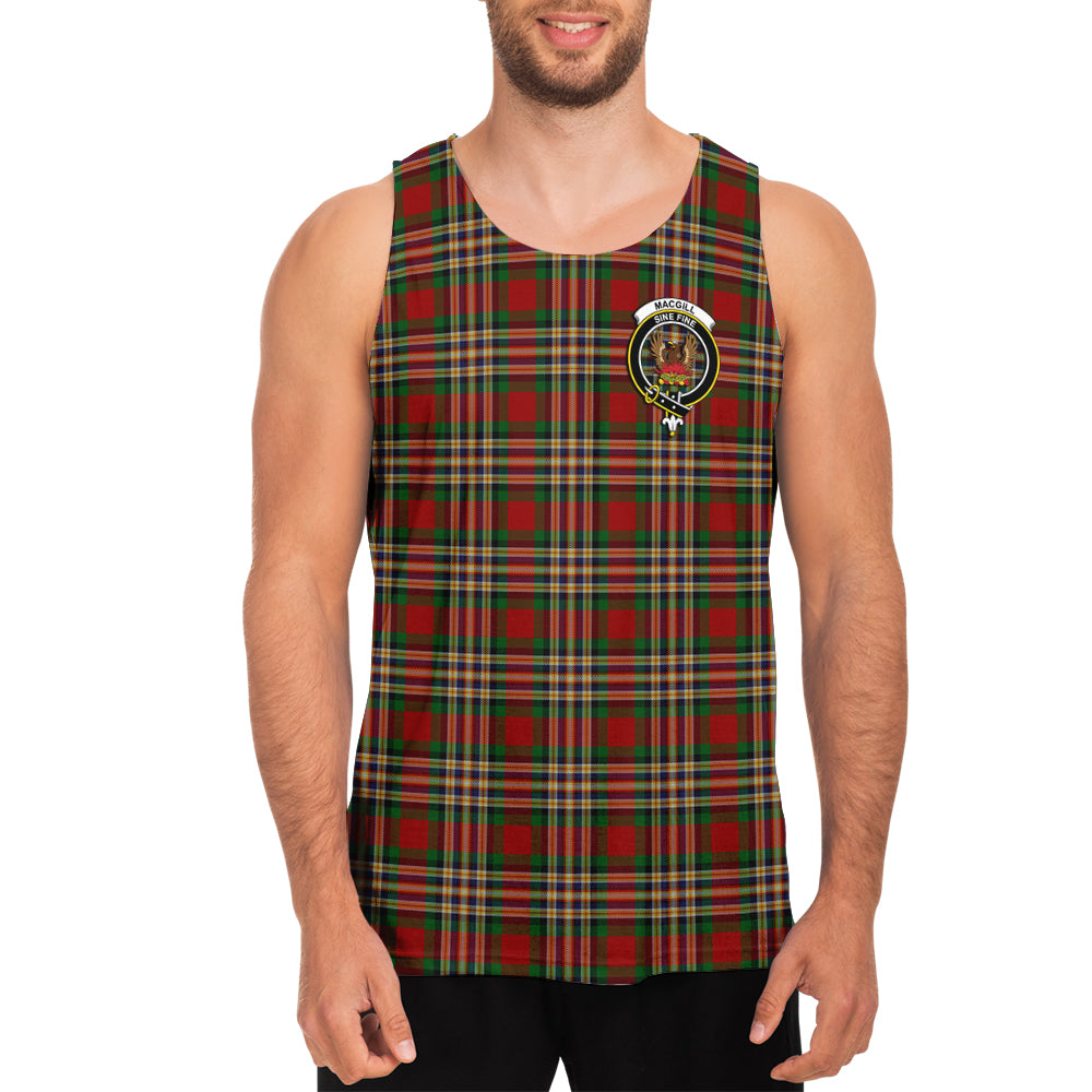 MacGill (MakGill) Tartan Mens Tank Top with Family Crest - Tartan Vibes Clothing