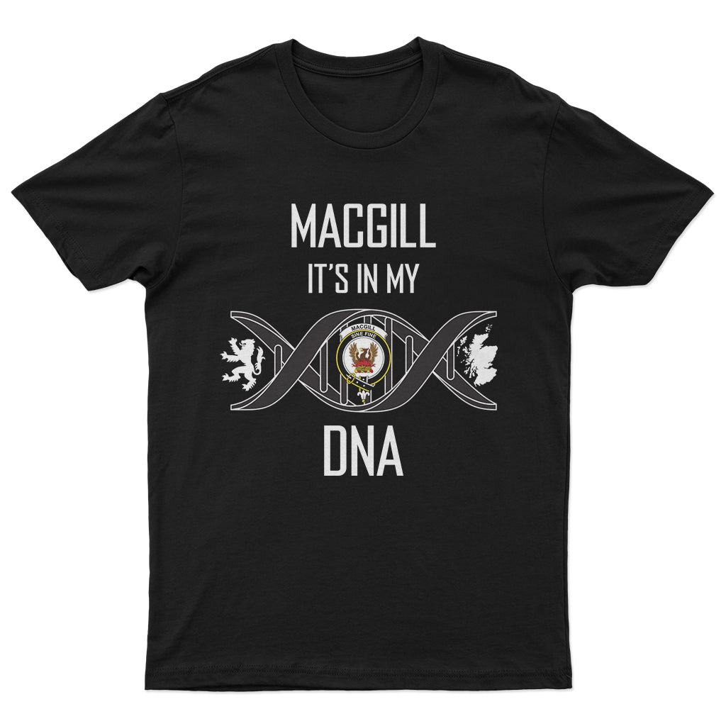 MacGill (MakGill) Family Crest DNA In Me Mens Cotton T Shirt - 2D-tartanvibesclothing