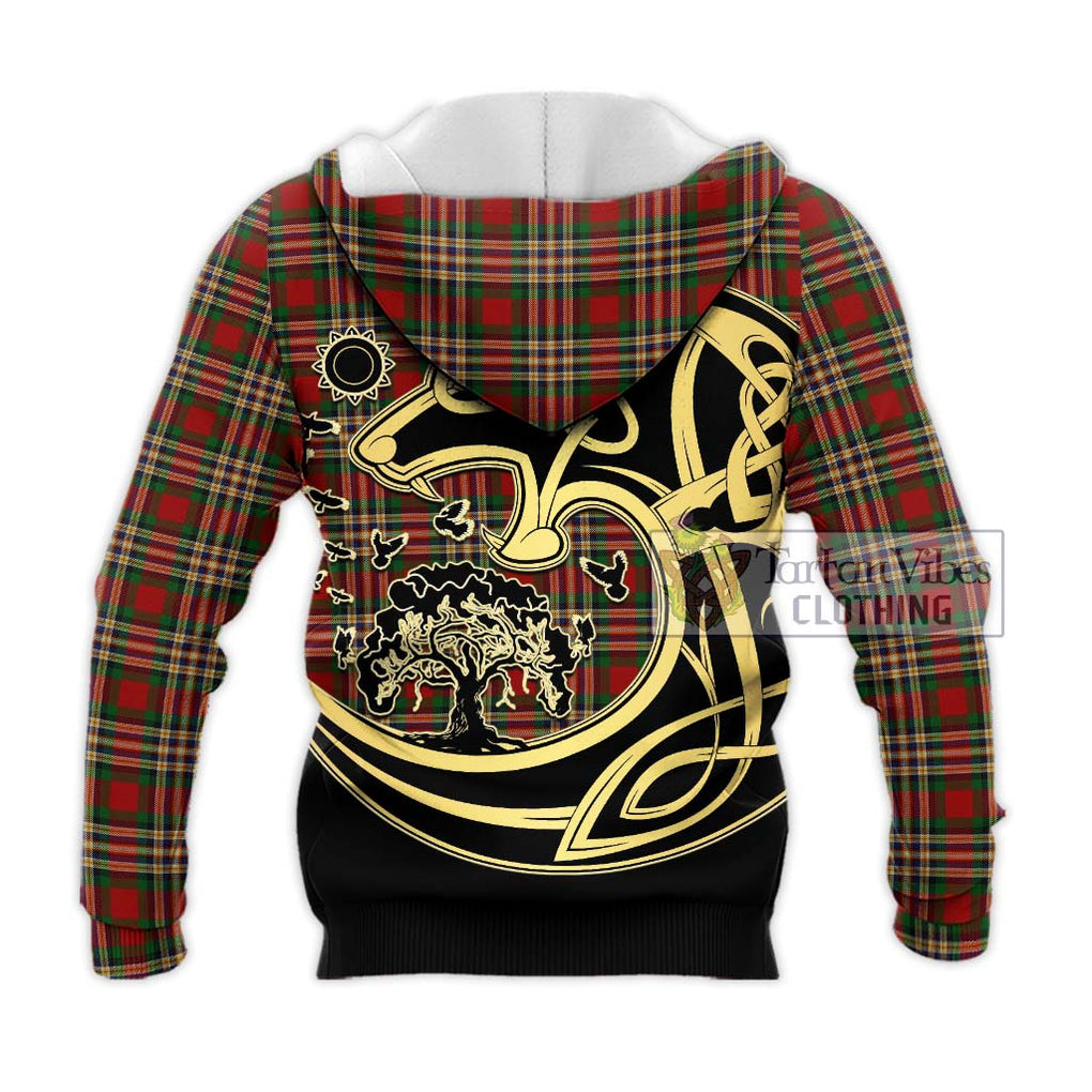 MacGill (MakGill) Tartan Knitted Hoodie with Family Crest Celtic Wolf Style - Tartan Vibes Clothing