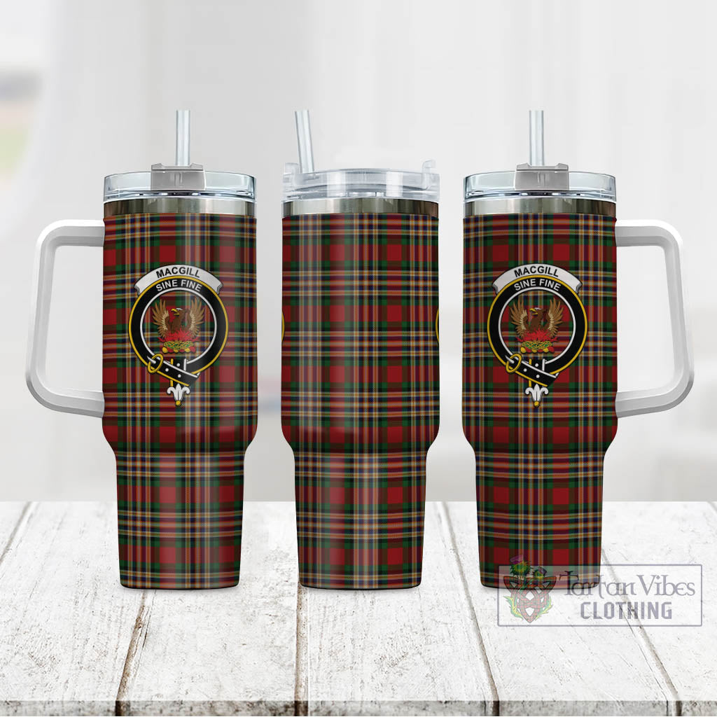 MacGill (MakGill) Tartan Tumbler with Handle with Family Crest - Tartan Vibes Clothing