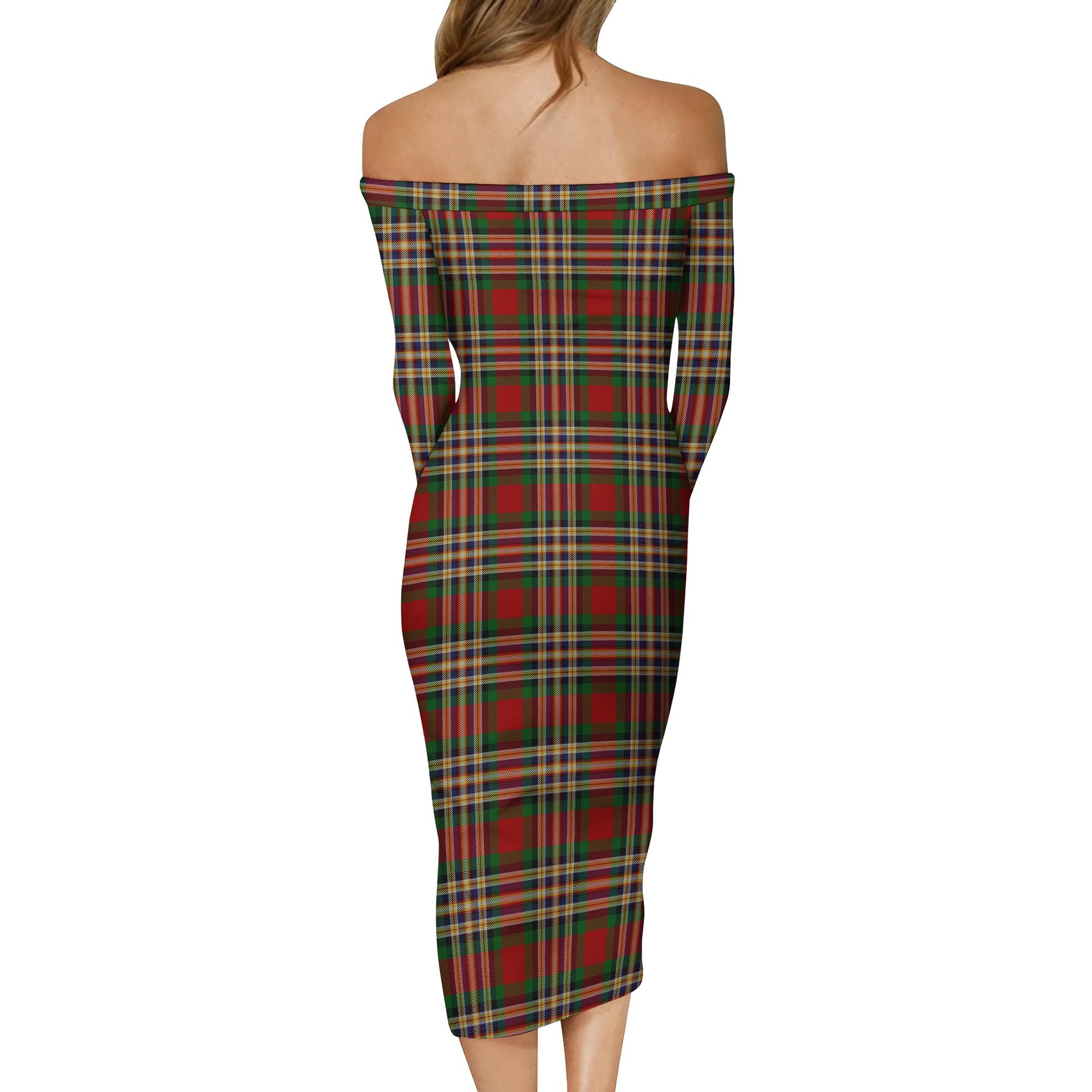 MacGill (MakGill) Tartan Off Shoulder Lady Dress - Tartan Vibes Clothing