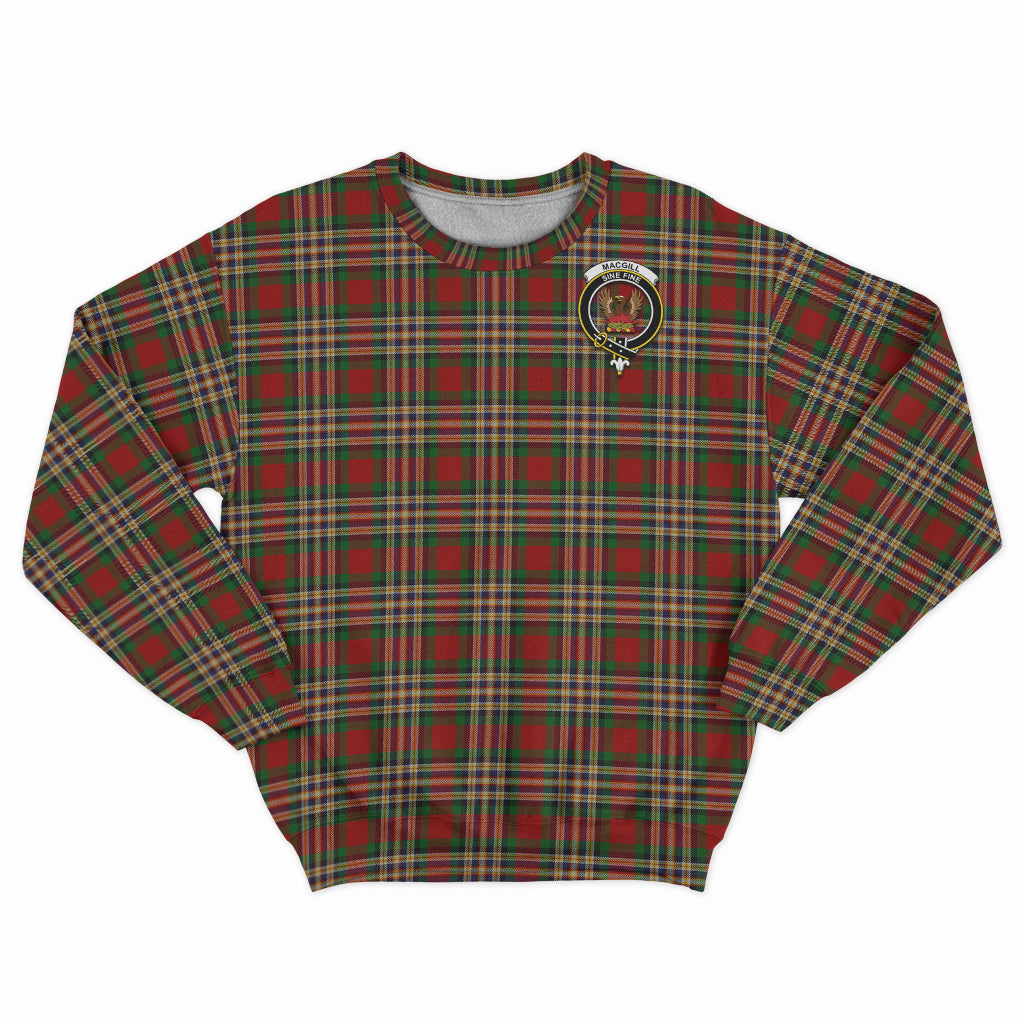 MacGill (MakGill) Tartan Sweatshirt with Family Crest - Tartan Vibes Clothing