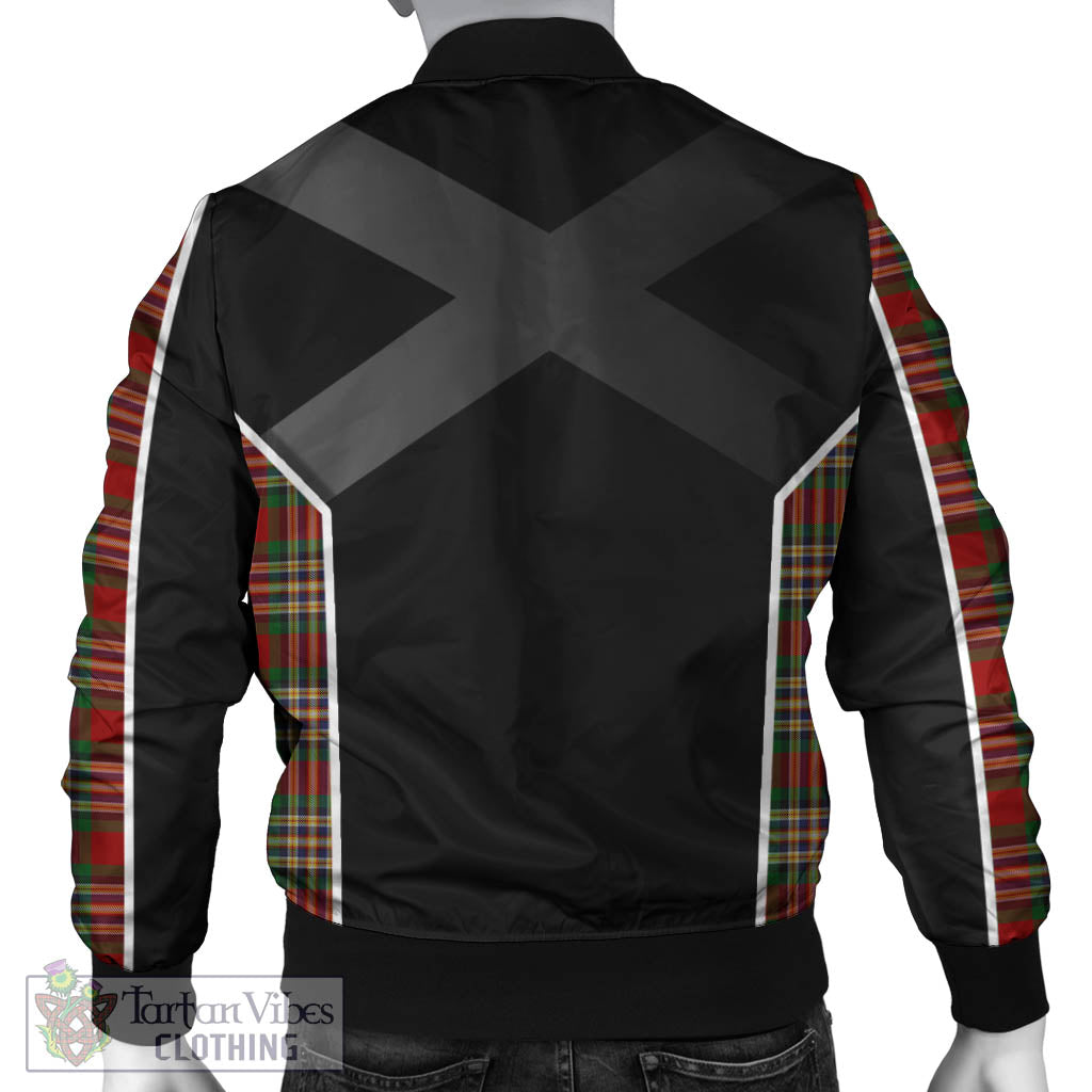 MacGill (MakGill) Tartan Bomber Jacket with Family Crest and Scottish Thistle Vibes Sport Style - Tartan Vibes Clothing