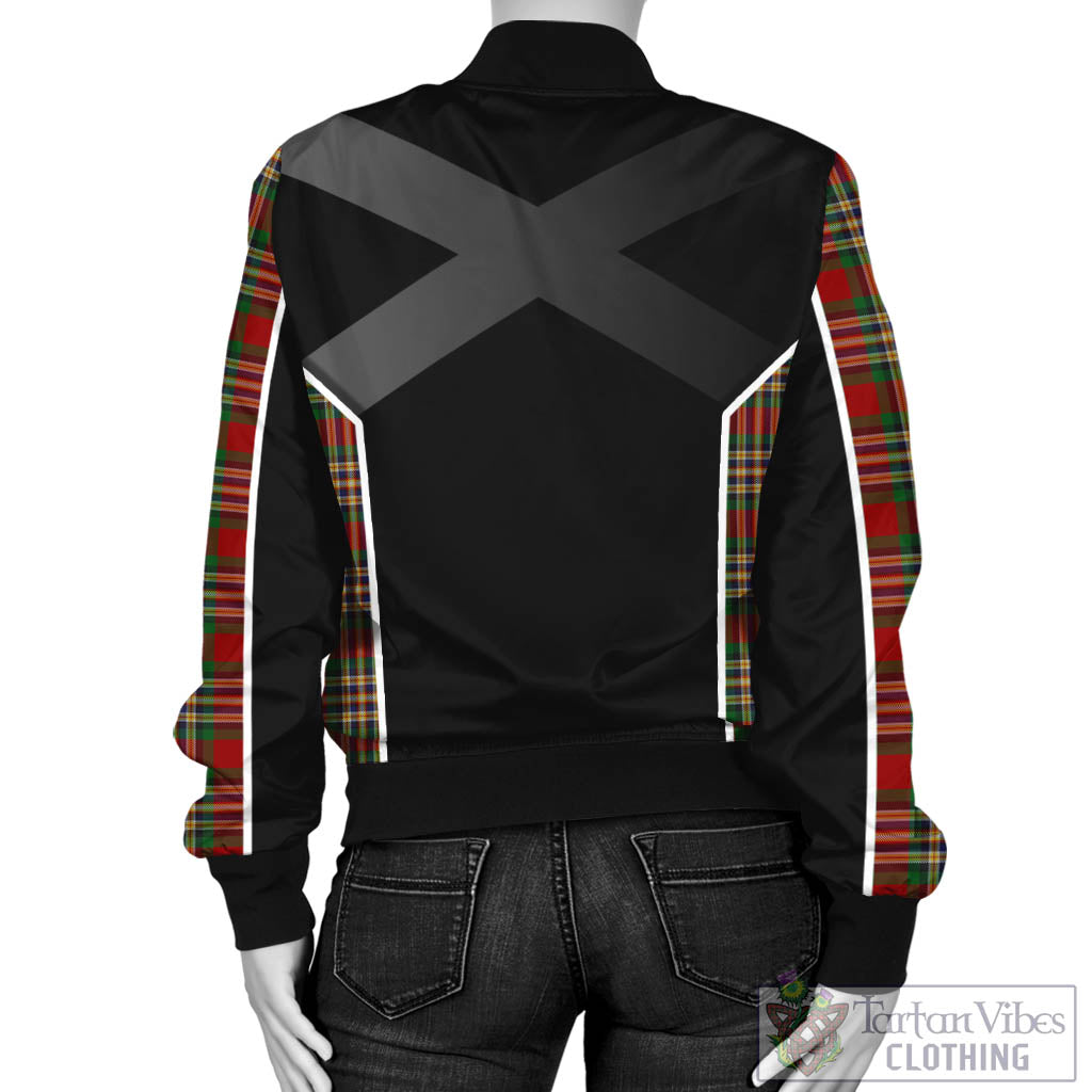 MacGill (MakGill) Tartan Bomber Jacket with Family Crest and Scottish Thistle Vibes Sport Style - Tartan Vibes Clothing