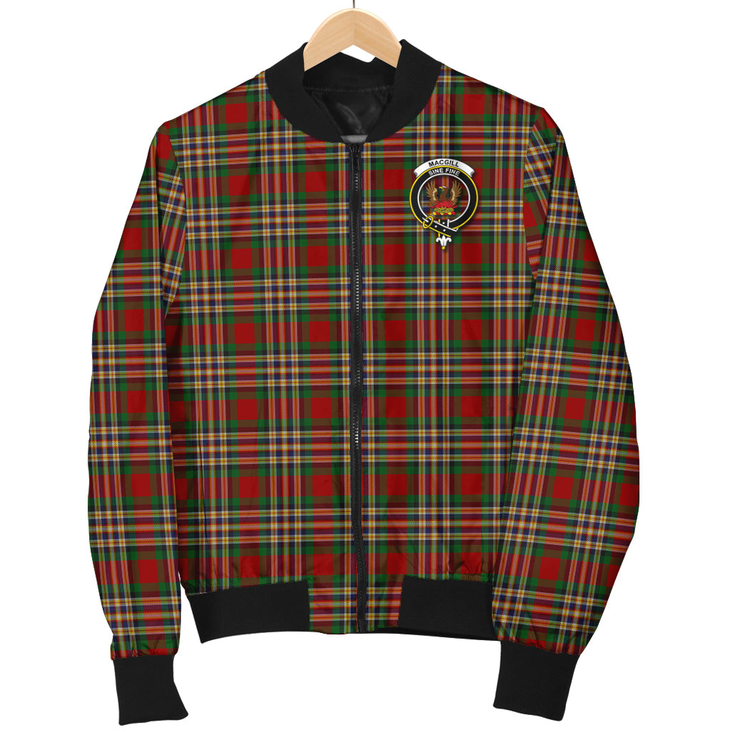 MacGill (MakGill) Tartan Bomber Jacket with Family Crest - Tartan Vibes Clothing