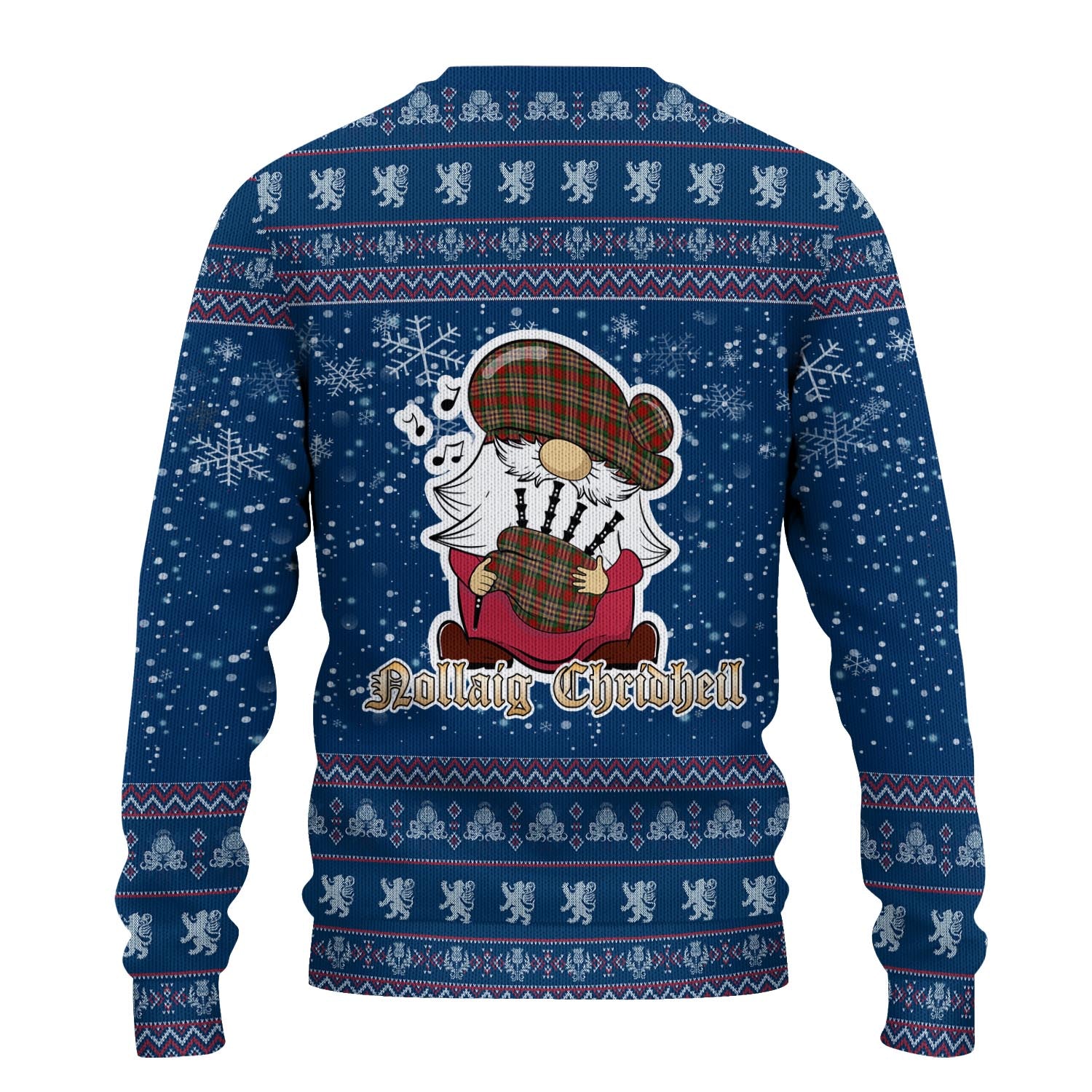 MacGill Clan Christmas Family Knitted Sweater with Funny Gnome Playing Bagpipes - Tartanvibesclothing