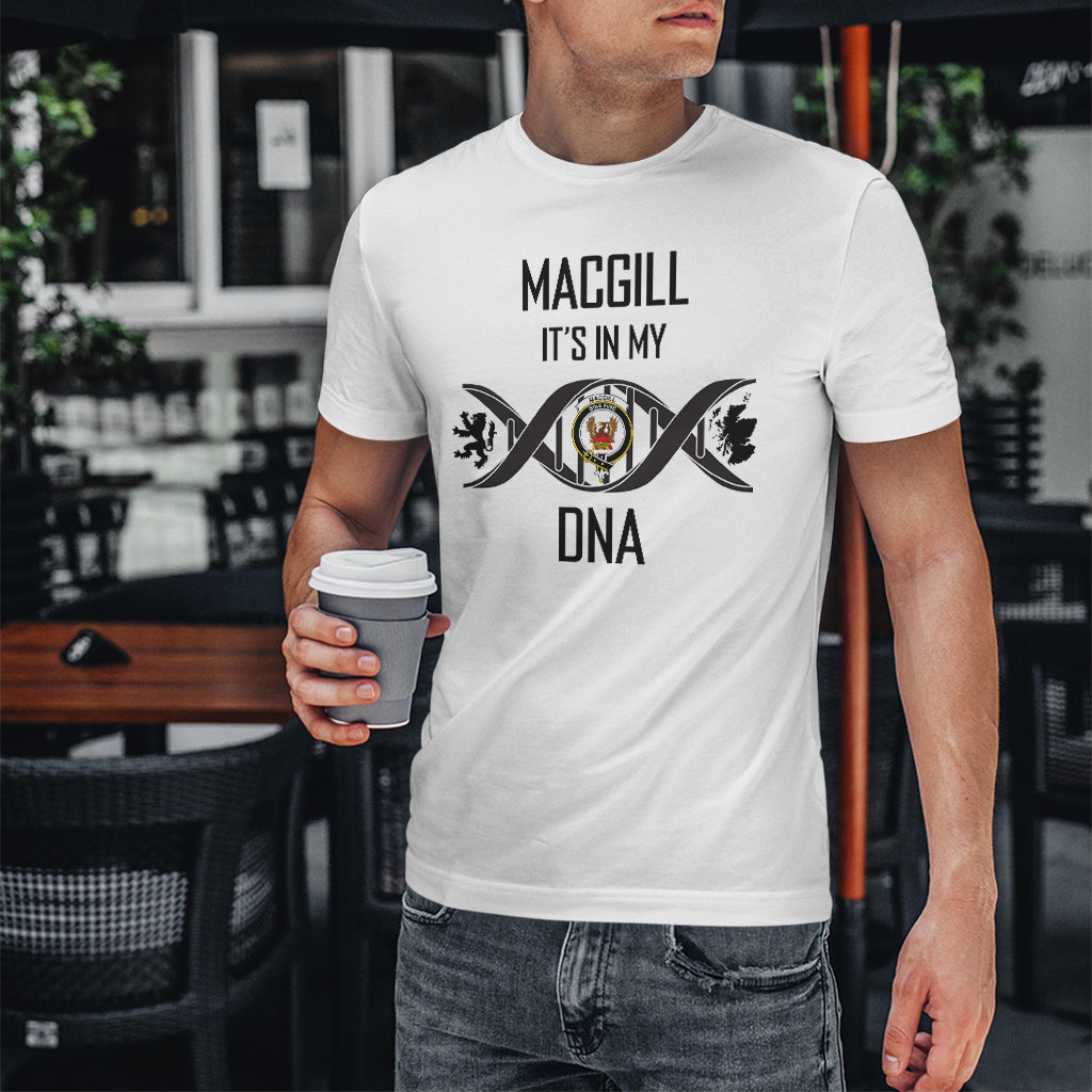 MacGill (MakGill) Family Crest DNA In Me Mens Cotton T Shirt - 2D-tartanvibesclothing
