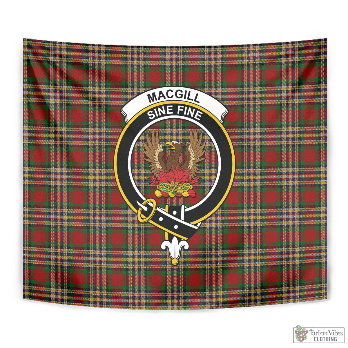 MacGill (MakGill) Tartan Tapestry Wall Hanging and Home Decor for Room with Family Crest - Tartan Vibes Clothing