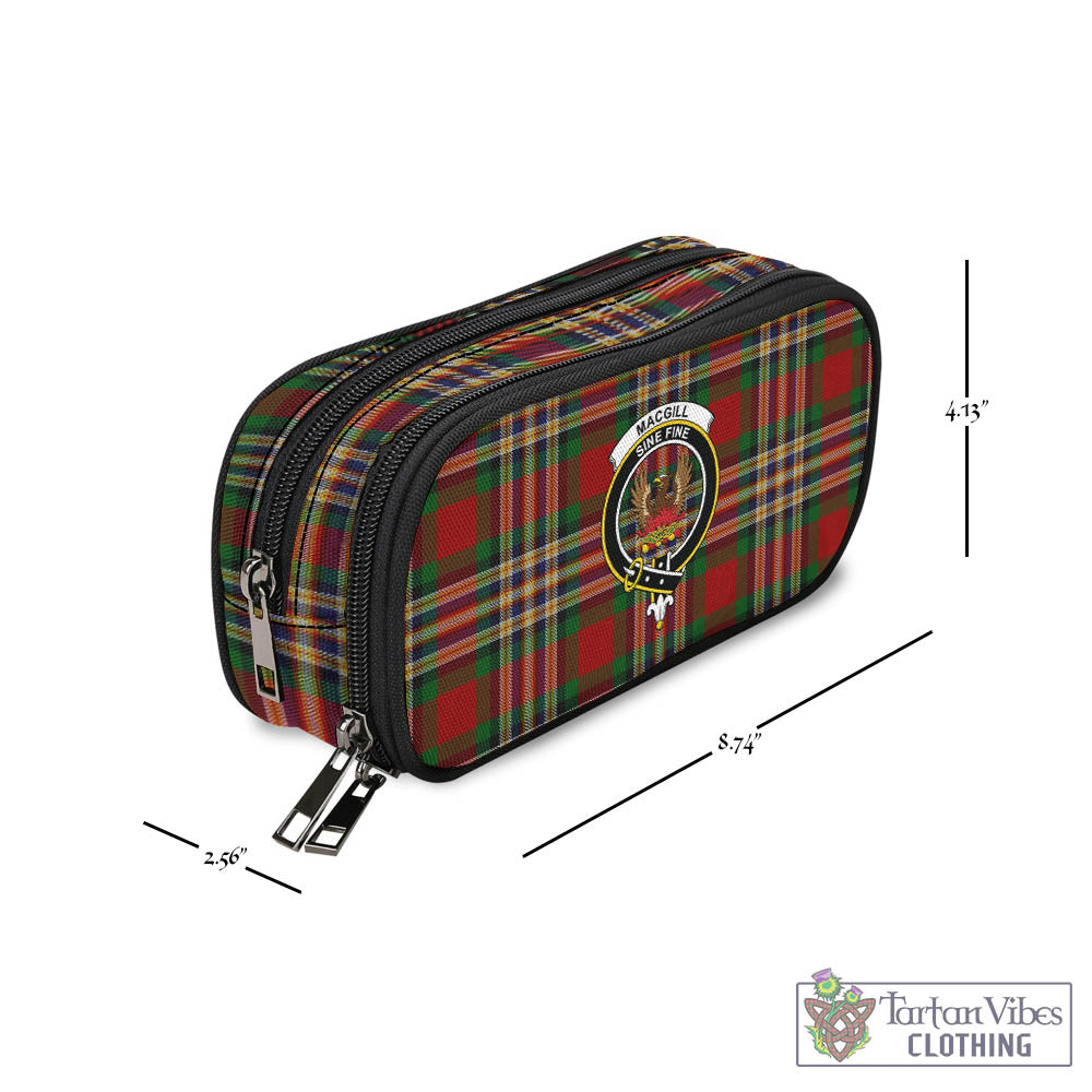 MacGill (MakGill) Tartan Pen and Pencil Case with Family Crest - Tartan Vibes Clothing