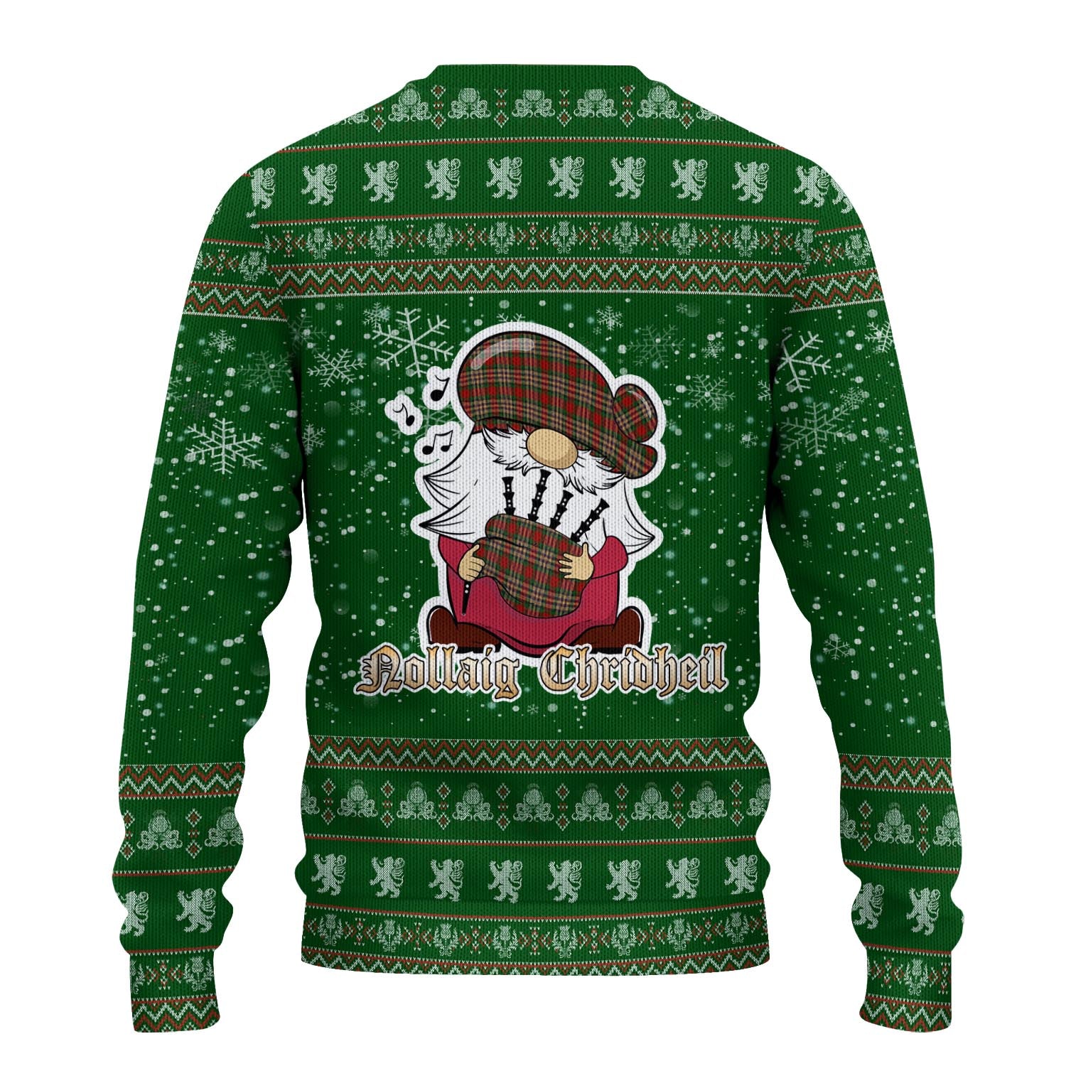 MacGill Clan Christmas Family Knitted Sweater with Funny Gnome Playing Bagpipes - Tartanvibesclothing