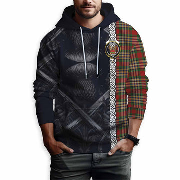 MacGill (MakGill) Tartan Hoodie with Family Crest Cross Sword Thistle Celtic Vibes Pullover Hoodie - Tartan Vibes Clothing