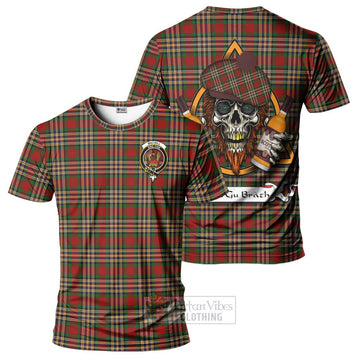 MacGill (MakGill) Tartan T-Shirt with Family Crest and Bearded Skull Holding Bottles of Whiskey Kid's Shirt - Tartan Vibes Clothing