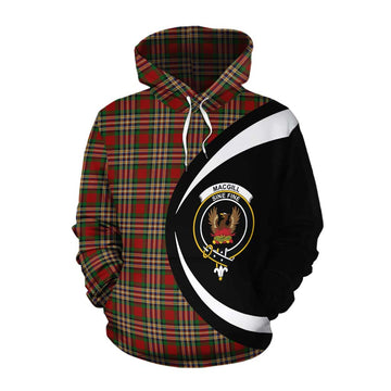 MacGill (MakGill) Tartan Cotton Hoodie with Family Crest Circle Style Pullover Hoodie XS - Tartan Vibes Clothing