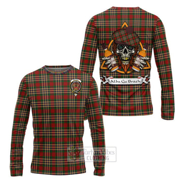 MacGill (MakGill) Tartan Long Sleeve T-Shirt with Family Crest and Bearded Skull Holding Bottles of Whiskey Unisex - Tartan Vibes Clothing