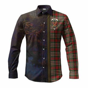 MacGill (MakGill) Tartan Family Crest Long Sleeve Button Shirt Alba Gu Brath Be Brave Lion Ancient Style Men's Shirt S - Tartan Vibes Clothing