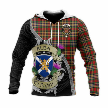 MacGill (MakGill) Tartan Family Crest Knitted Hoodie Lion Rampant Royal Thistle Shield Celtic Inspired Unisex Knitted Pullover Hoodie - Tartan Vibes Clothing