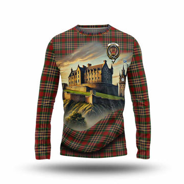MacGill (MakGill) Tartan Family Crest Long Sleeve T-Shirt with Scottish Ancient Castle Style Unisex - Tartan Vibes Clothing