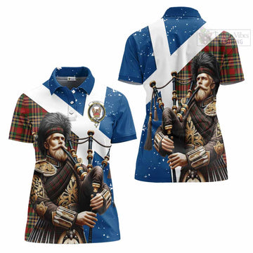 MacGill (MakGill) Tartan Women's Polo Shirt with Family Crest Scottish Bagpiper Vibes Women - Tartan Vibes Clothing