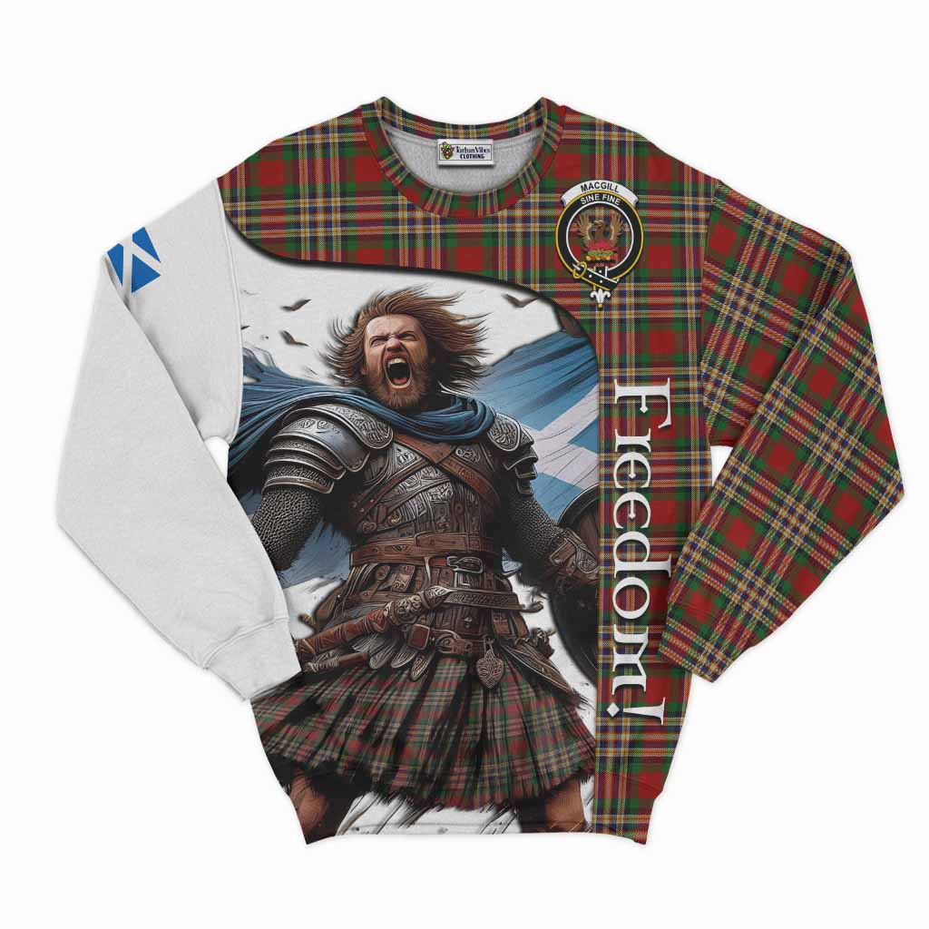 MacGill (MakGill) Crest Tartan Sweatshirt Inspired by the Freedom of Scottish Warrior Unisex - Tartan Vibes Clothing