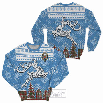 MacGill (MakGill) Clan Christmas Sweatshirt Celtic Reindeer Style